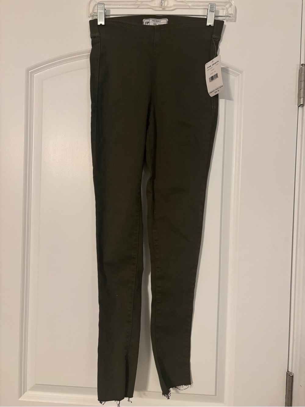 Free People Olive Skinny Ankle Pants